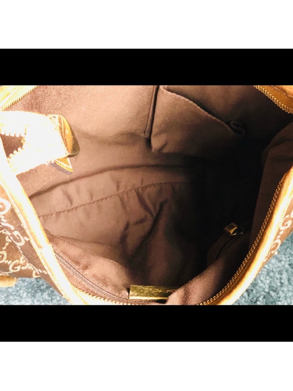 Gucci Brown GG Canvas Shoulder Bag with Gold-Tone Hardware - Picture 11 of 11